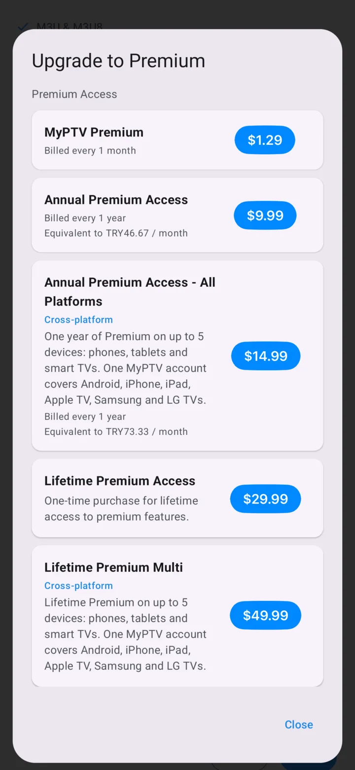 MyPTV Shop with Cross-platform plans (Android · Google Play)
