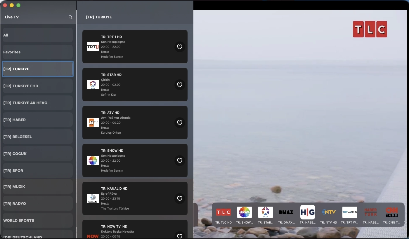 MyPTV en macOS mostrando el panel principal de escritorio.